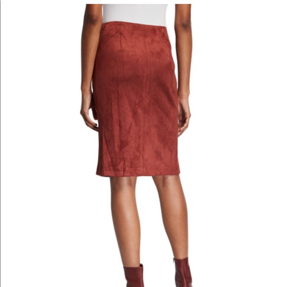 NEIMAN MARCUS Plus Size Faux Suede Skirt, NWT - Picture 2 of 6